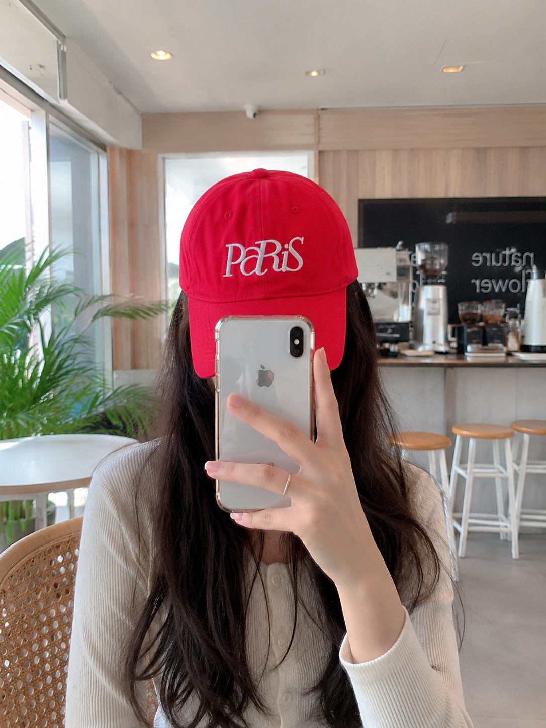 หมวก Paris สีแดง 2