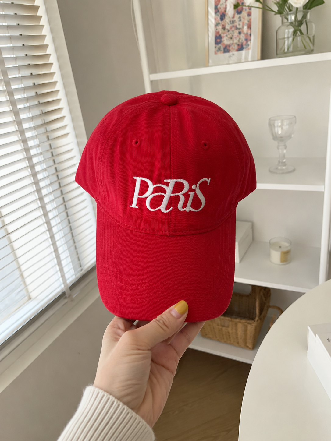 หมวก Paris สีแดง 5