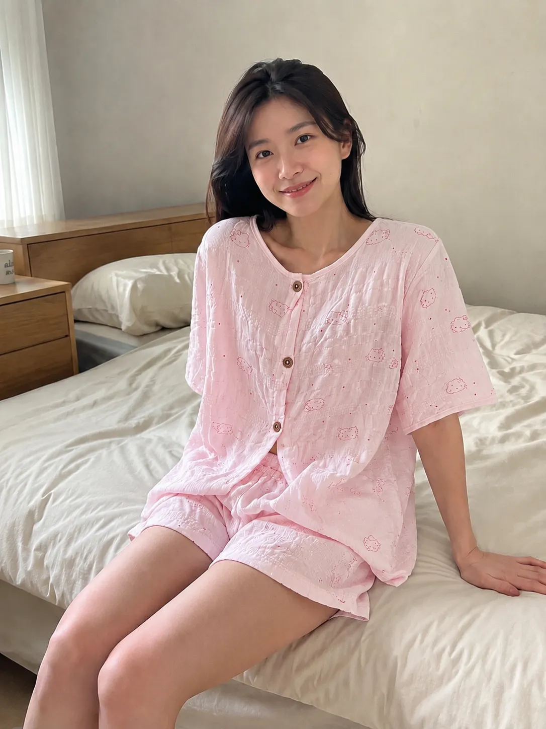 Hello Kitty 短袖短褲睡衣套裝 5