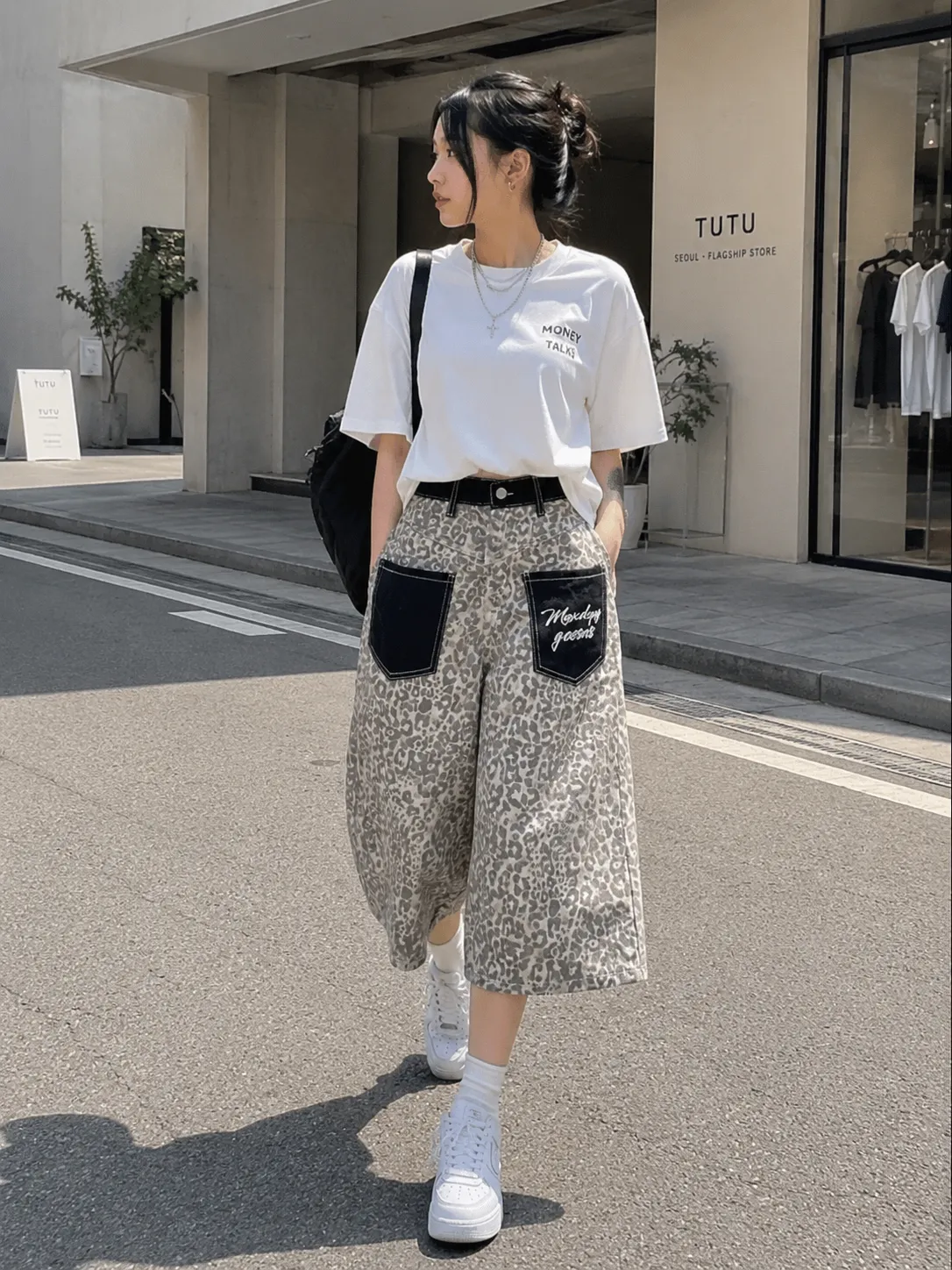 豹紋長褲 3